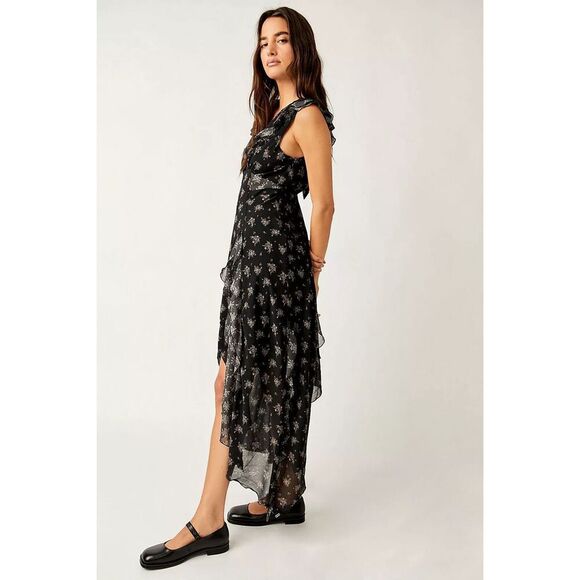Free People Joaquin Floral-Print Chiffon Midi Dress $219 Size XS - Picture 13 of 15